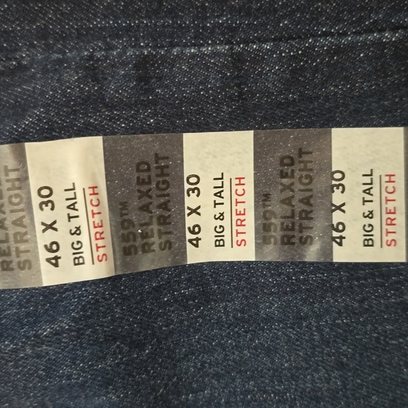 LEVI'S BRAND SIGNATURE MEN'S 559 BIG & TALL BLUE JEANS SIZE 46x30 - Picture 4 of 16